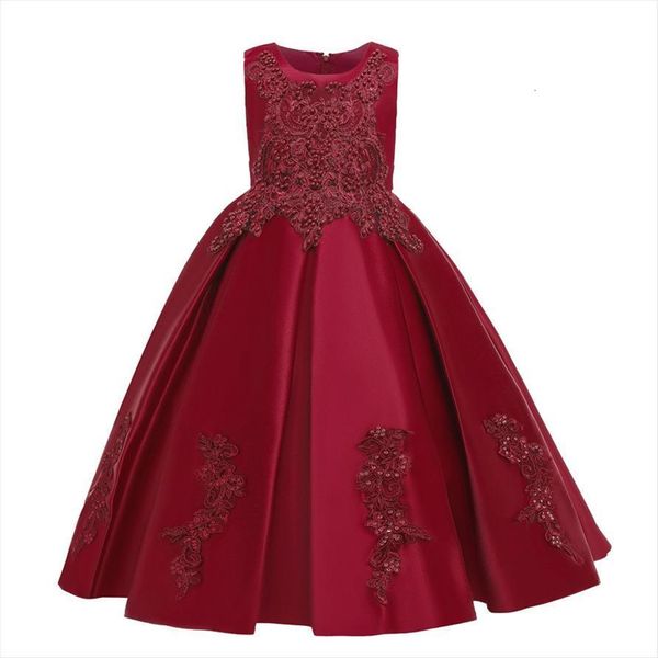 children evening party flower girls girl dresses wedding ball gown kids for embroidered princess 10 12 14 year, Red;yellow
children evening party flower girls girl dresses wedding ball gown kids for embroidered princess 10 12 14 year, Red;yellow