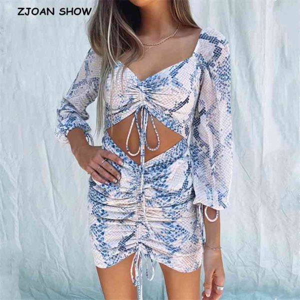 retro lacing up ruched package hips snake print long sleeve mini dress women strappy draped hem hollow waist dresses 210429, Black;gray
retro lacing up ruched package hips snake print long sleeve mini dress women strappy draped hem hollow waist dresses 210429, Black;gray