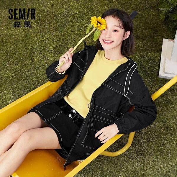 windbreaker jacket women 2021 spring loose and looks thin long coat hooded contrast color design sense ins women's jackets, Black;brown
windbreaker jacket women 2021 spring loose and looks thin long coat hooded contrast color design sense ins women's jackets, Black;brown