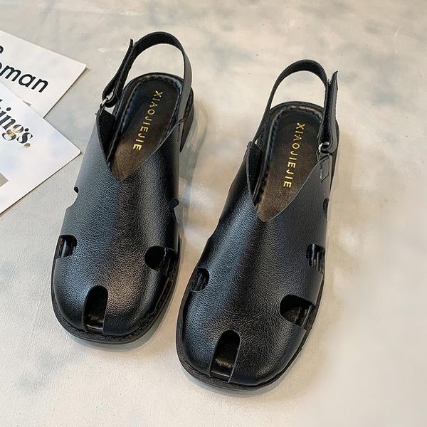 sandals casual black all-match comfortable soft flat women's shoes 2021 summer hollow fashion baotou
sandals casual black all-match comfortable soft flat women's shoes 2021 summer hollow fashion baotou