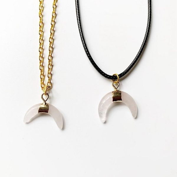 pendant necklaces natural stones pink moon necklace jewelry crystal crescent women chain wax rope handmade 1pc, Silver
pendant necklaces natural stones pink moon necklace jewelry crystal crescent women chain wax rope handmade 1pc, Silver