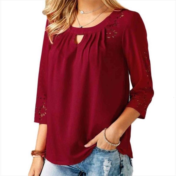 autumn winter casual 3 women blouses 4 sleeve hollow lace solid loose fashion pullover chiffon blouse, White
autumn winter casual 3 women blouses 4 sleeve hollow lace solid loose fashion pullover chiffon blouse, White