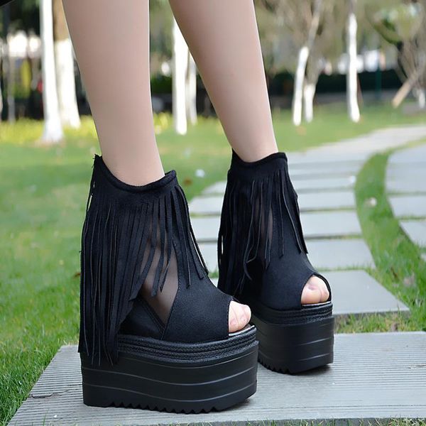 sandals 13cm thick-soled fish mouth trifle super high heels women's singles shoes spring/summer 2021, Black
sandals 13cm thick-soled fish mouth trifle super high heels women's singles shoes spring/summer 2021, Black