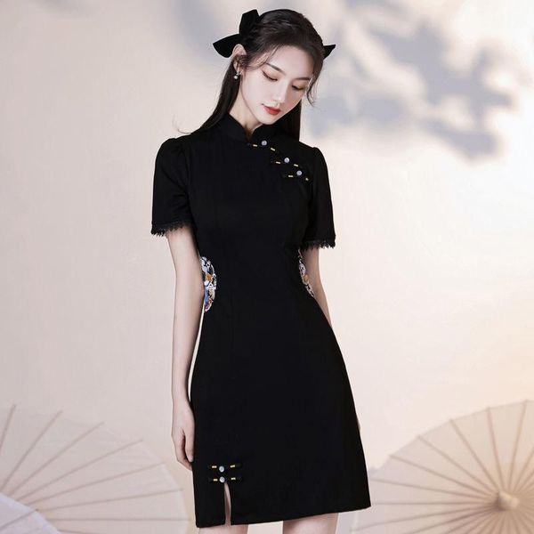 ethnic clothing black cheongsam dress modern women chinese style fashion harajuku vintage qipao robe asian traditional vestido chino mu, Red
ethnic clothing black cheongsam dress modern women chinese style fashion harajuku vintage qipao robe asian traditional vestido chino mu, Red