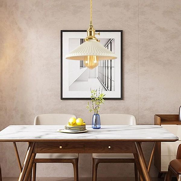 japanese style -selling simple pendent lamp white ceramic chandelier creative restaurant small pleated lampshade pendant lamps
japanese style -selling simple pendent lamp white ceramic chandelier creative restaurant small pleated lampshade pendant lamps