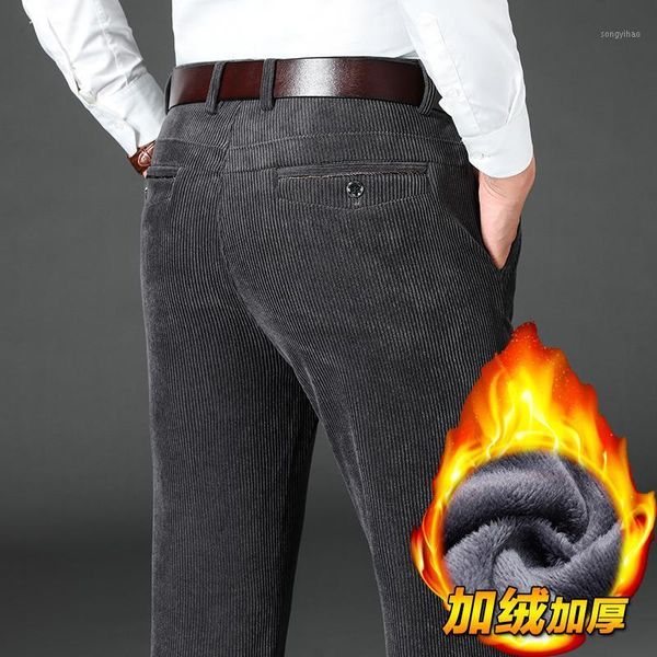 men's pants winter fleece corduroy business fashion classic style thick warm stretch trousers male brand clothing, Black
men's pants winter fleece corduroy business fashion classic style thick warm stretch trousers male brand clothing, Black