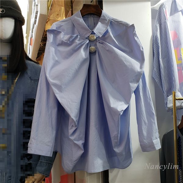 blouses women's light blue shirt spring bow ribbon ong sleeve loose zipper behind blouses blusas lady, White
blouses women's light blue shirt spring bow ribbon ong sleeve loose zipper behind blouses blusas lady, White