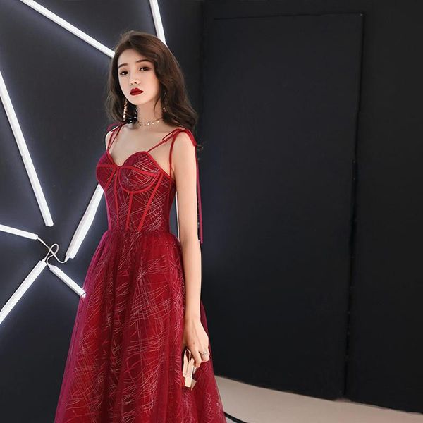 burgundy sling backless dress birthday party evening women formal vestidos ethnic clothing, Red
burgundy sling backless dress birthday party evening women formal vestidos ethnic clothing, Red