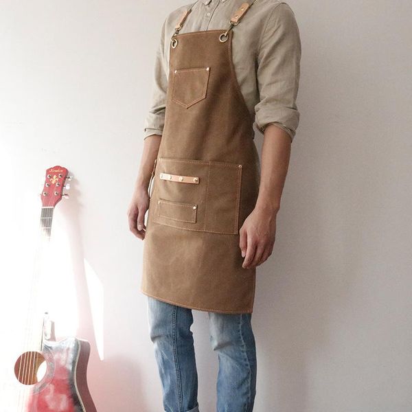 aprons adjustable cross back cotton canvas apron for men women work kitchen
aprons adjustable cross back cotton canvas apron for men women work kitchen