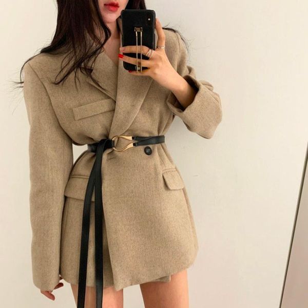 women's suits & blazers womens slim woolen coat autumn winter stylish blazer belt lace up office lady korean style outerwear female vin, White;black
women's suits & blazers womens slim woolen coat autumn winter stylish blazer belt lace up office lady korean style outerwear female vin, White;black