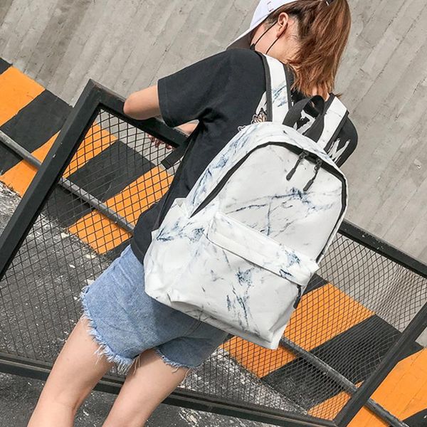 backpack adjustable strap water resistant large capacity travel backpacks teenager school bag gym marble print
backpack adjustable strap water resistant large capacity travel backpacks teenager school bag gym marble print