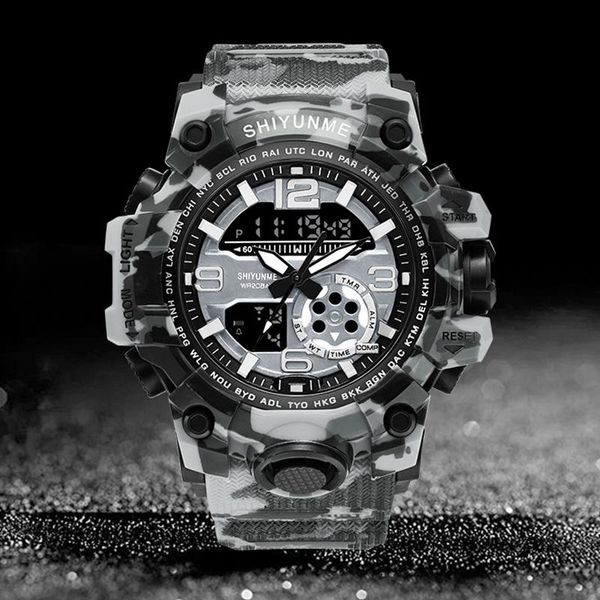 wristwatches shiyunme men military watch g style camouflage sport led digital 50m waterproof s male clock relogio masculino, Slivery;brown
wristwatches shiyunme men military watch g style camouflage sport led digital 50m waterproof s male clock relogio masculino, Slivery;brown