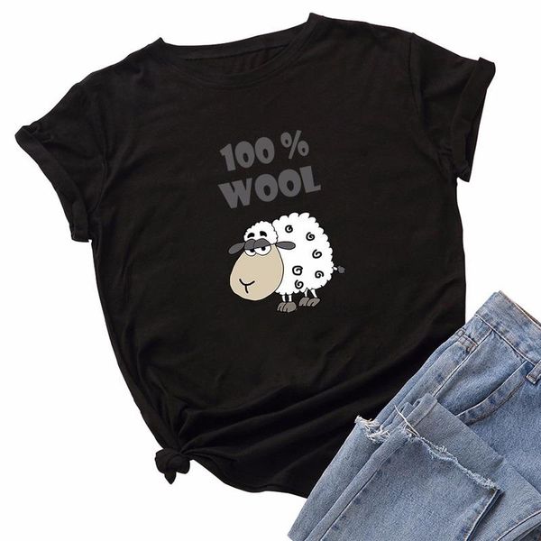 women's t-shirt women t shirt summer cotton s-5xl plus size short sleeve cartoon sheep lettes print casual woman tshirts ladies tees, White
women's t-shirt women t shirt summer cotton s-5xl plus size short sleeve cartoon sheep lettes print casual woman tshirts ladies tees, White