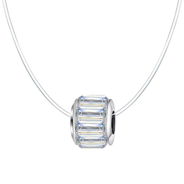 pendant necklaces dayoff transparent fishing line necklace womens clear rotate zircon crystal rhinestone clavicel chain n37, Silver
pendant necklaces dayoff transparent fishing line necklace womens clear rotate zircon crystal rhinestone clavicel chain n37, Silver