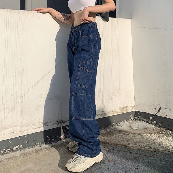 women's jeans y2k cargo jean womens high waist straight leg utility pocket baggy e-girl aesthetic streetwear, Blue
women's jeans y2k cargo jean womens high waist straight leg utility pocket baggy e-girl aesthetic streetwear, Blue