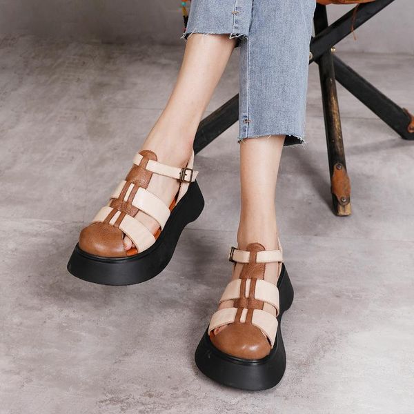 sandals women leather high heels wedge summer shoes for handmade genuine retro ladies 2021, Black
sandals women leather high heels wedge summer shoes for handmade genuine retro ladies 2021, Black