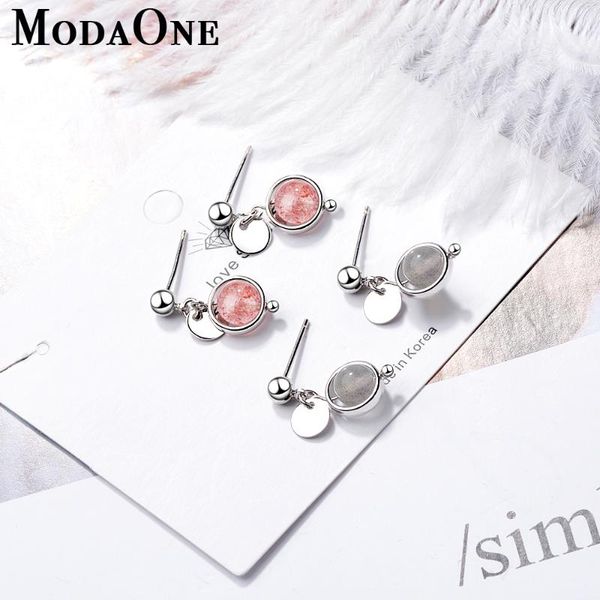 stud modaone korean pink strawberry crystal 925 sterling silver earring for women moonstone tassel fashion ed759, Golden;silver
stud modaone korean pink strawberry crystal 925 sterling silver earring for women moonstone tassel fashion ed759, Golden;silver