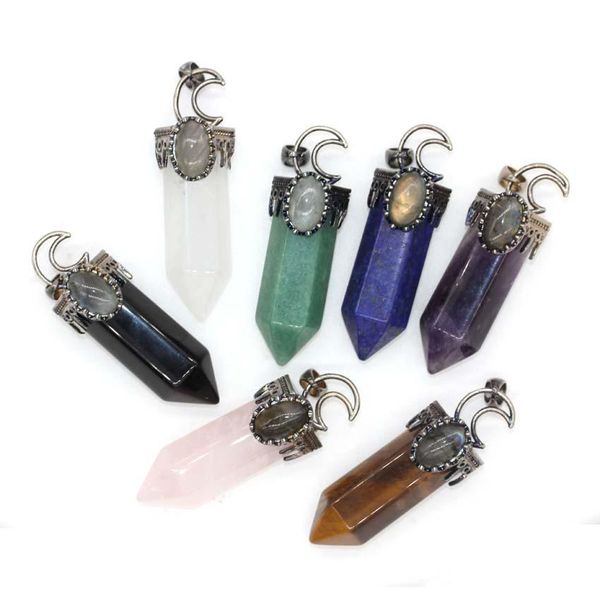 2022 new column gemstone pendant antique silver plated half moon accessory plus labradorite bead necklace with black leather cord chain
2022 new column gemstone pendant antique silver plated half moon accessory plus labradorite bead necklace with black leather cord chain