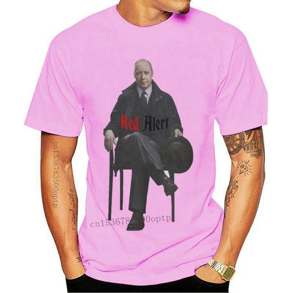 men's t-shirts men raymond red reddington alert print t shirts tv hat fandom crime cotton short sleeve tees printing t-shirt, White;black