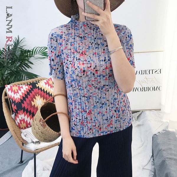 summer vintage pleated t-shirt for famale stretch fabric high collar short sleeve tee loose slim printed yj610 210507, White
summer vintage pleated t-shirt for famale stretch fabric high collar short sleeve tee loose slim printed yj610 210507, White