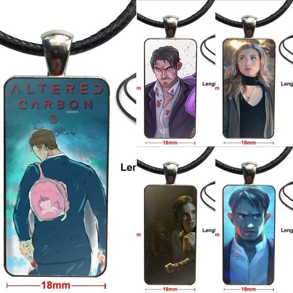 pendant necklaces for girls gift glass cabochon jewelry steel color with long choker rectangle necklace america tv altered carbon art, Silver
pendant necklaces for girls gift glass cabochon jewelry steel color with long choker rectangle necklace america tv altered carbon art, Silver