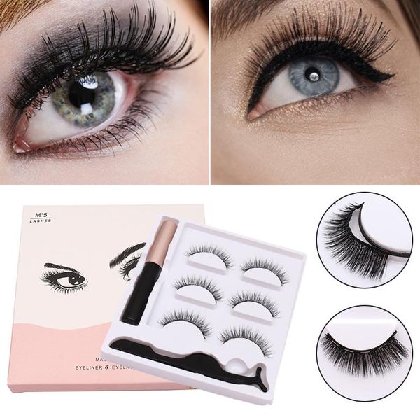 wholesale faux mink magnetic eyelashes wispy 3d false