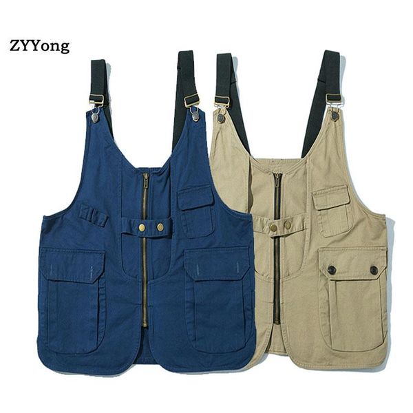 men's vests trend brand men fashion vest spring multi-pocket casual high street hip hop coat male, Black;white
men's vests trend brand men fashion vest spring multi-pocket casual high street hip hop coat male, Black;white
