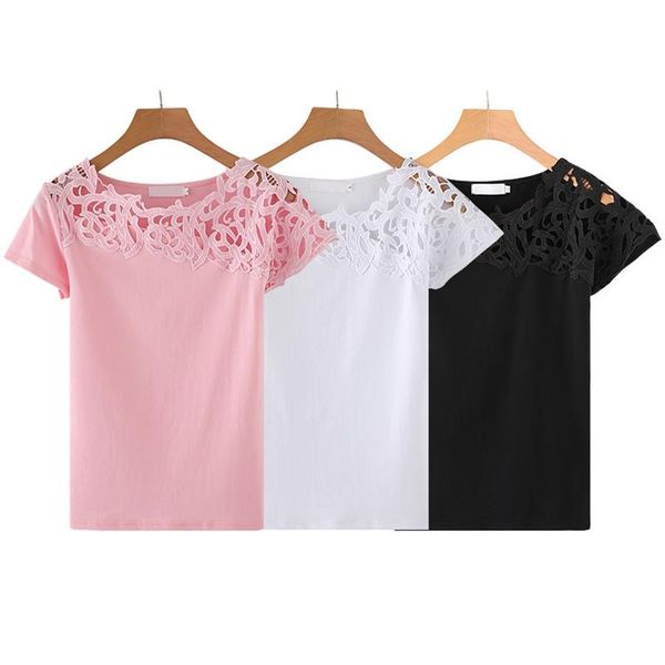 women's t-shirt 2021 korean style summer hollow out t shirt women fashion slim lace embroidery short sleeve tee femme 25, White
women's t-shirt 2021 korean style summer hollow out t shirt women fashion slim lace embroidery short sleeve tee femme 25, White