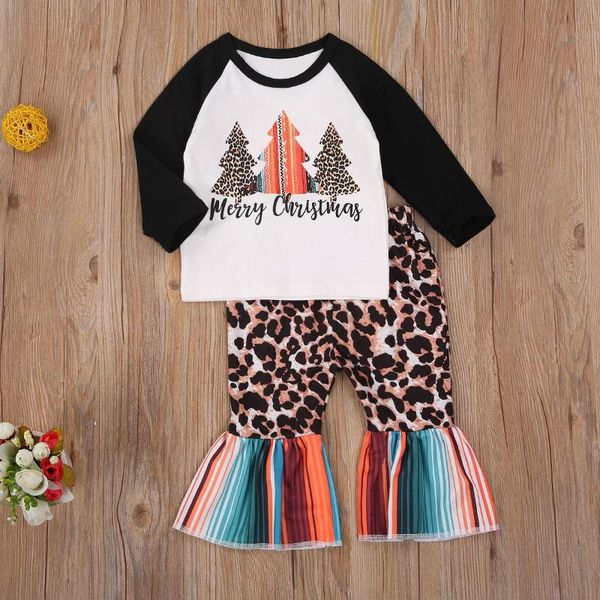 clothing sets 0-4y infant kids baby girls long sleeve santa trees shirt leopard rainbow striped flare pants outfits merry christmas clothes, White
clothing sets 0-4y infant kids baby girls long sleeve santa trees shirt leopard rainbow striped flare pants outfits merry christmas clothes, White