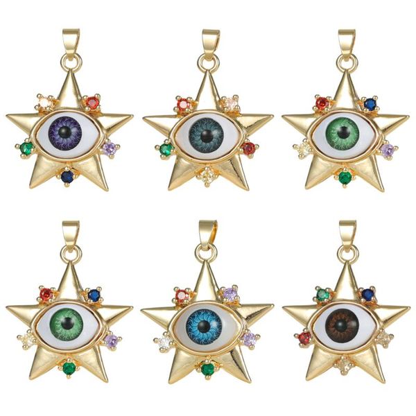charms diy eyes earrings bracelets supplies blue evil eye star shape pendants inlaid zircon for handmade necklace jewelry making, Bronze;silver
charms diy eyes earrings bracelets supplies blue evil eye star shape pendants inlaid zircon for handmade necklace jewelry making, Bronze;silver