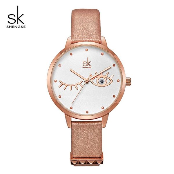 wristwatches shengke creative thin ladies wrist watch fashion brand women quartz for montre femme 2021 sk female clock relogio feminino, Slivery;brown
wristwatches shengke creative thin ladies wrist watch fashion brand women quartz for montre femme 2021 sk female clock relogio feminino, Slivery;brown