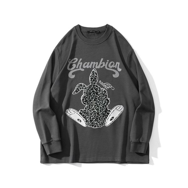 dark high street leopard rabbit loose long sleeve t-shirt men's thin oversized round neck sweater couple fashion, Black
dark high street leopard rabbit loose long sleeve t-shirt men's thin oversized round neck sweater couple fashion, Black
