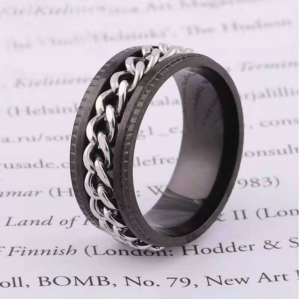 designer rings cool stainless steel rotatable men couple ring spinner chain rotable punk women man jewelry for party gift, Golden;silver
designer rings cool stainless steel rotatable men couple ring spinner chain rotable punk women man jewelry for party gift, Golden;silver