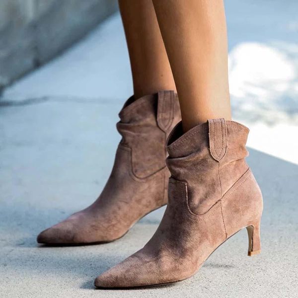 boots women stiletto ladies flock spring autumn ankle boot pointed toe solid color shoes for female fashion plus size, Black
boots women stiletto ladies flock spring autumn ankle boot pointed toe solid color shoes for female fashion plus size, Black