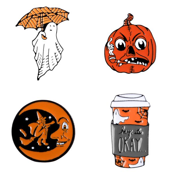 creative coffee moon ghost pumpkin umbrella brooch enamel pin backpack clothes lapel pin fun badge happy halloween jewelry giftsdio chan con, Gray
creative coffee moon ghost pumpkin umbrella brooch enamel pin backpack clothes lapel pin fun badge happy halloween jewelry giftsdio chan con, Gray