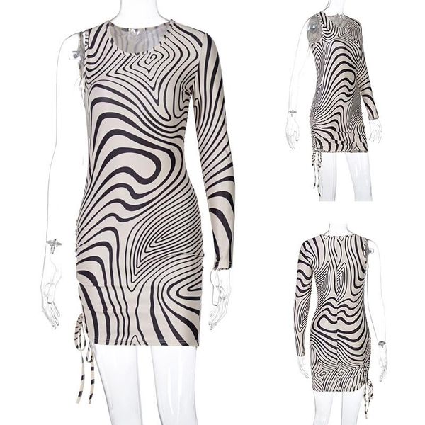 casual dresses one shoulder zebra print skinny mini women single sleeve mesh fabric club party street style outfits, Black;gray
casual dresses one shoulder zebra print skinny mini women single sleeve mesh fabric club party street style outfits, Black;gray