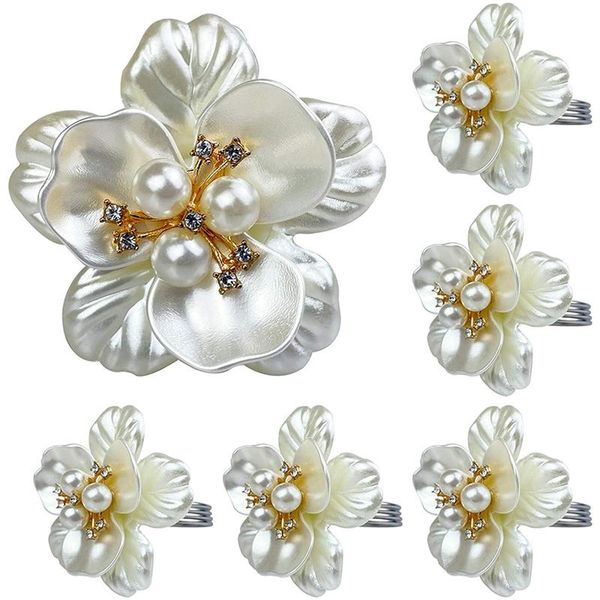 napkin rings white pearl flower set of 6, crystal diamond for wedding birthday party holder dining kitchen
napkin rings white pearl flower set of 6, crystal diamond for wedding birthday party holder dining kitchen