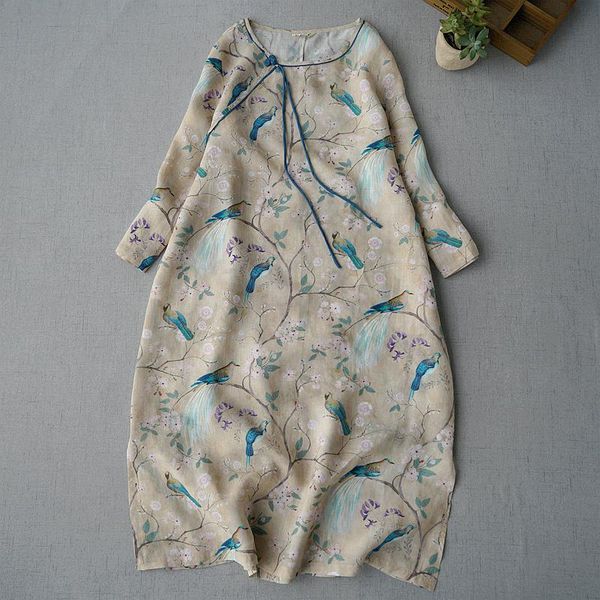 casual dresses special women's art printed 7 / 4 sleeve dress for spring and summer ramie slant placket 0509, Black;gray
casual dresses special women's art printed 7 / 4 sleeve dress for spring and summer ramie slant placket 0509, Black;gray