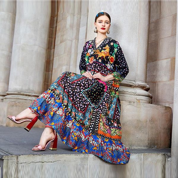casual dresses 2021 summer women soft purple embroidery print large size loose dress female v-neck vintage beach big-swing re2101, Black;gray
casual dresses 2021 summer women soft purple embroidery print large size loose dress female v-neck vintage beach big-swing re2101, Black;gray