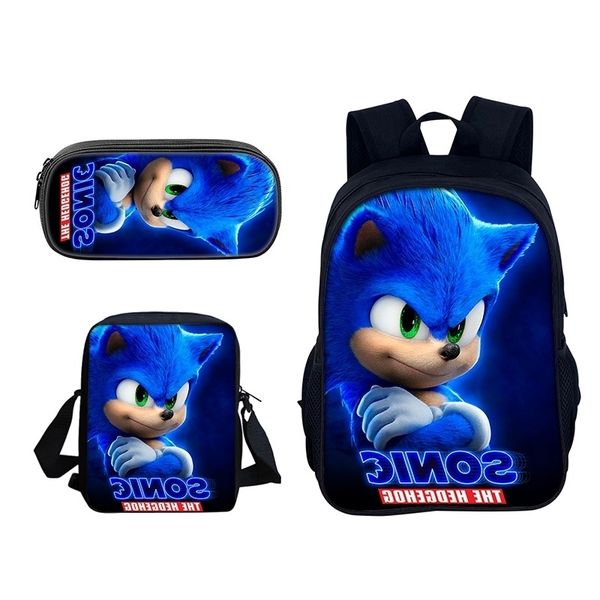 new cartoon sonic schoolbag first grader backpack backpack