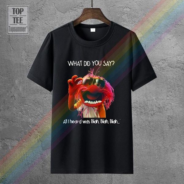 men's t-shirts men funny t shirt fashion tshirt what did you say all i heard was blah animal muppet women t-shirt, White;black