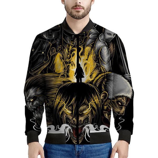 attack on giant demon pattern men s baseball jacket high-quality comfortable fashionable travel sports party commute, Black;brown
attack on giant demon pattern men s baseball jacket high-quality comfortable fashionable travel sports party commute, Black;brown