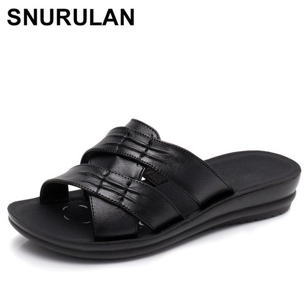 slippers snurulan summer mother soft leather women large size pregnant ladies casual sandals e448, Black
slippers snurulan summer mother soft leather women large size pregnant ladies casual sandals e448, Black