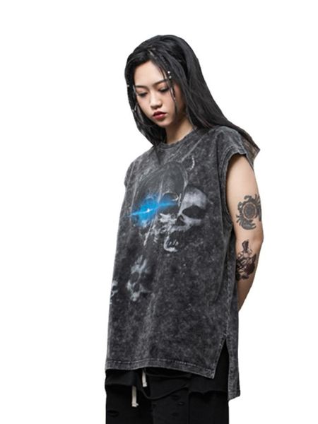men' tank casual hip hop oversize vintage washed streetwear skull skeleton graphic sleeveless vest tees men cotton, White;black
men' tank casual hip hop oversize vintage washed streetwear skull skeleton graphic sleeveless vest tees men cotton, White;black