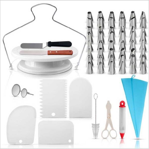 baking & pastry tools 73pcs/set turntable cake decoration accessories set rotating stand tpu decorating bag stainless steel spatula
baking & pastry tools 73pcs/set turntable cake decoration accessories set rotating stand tpu decorating bag stainless steel spatula