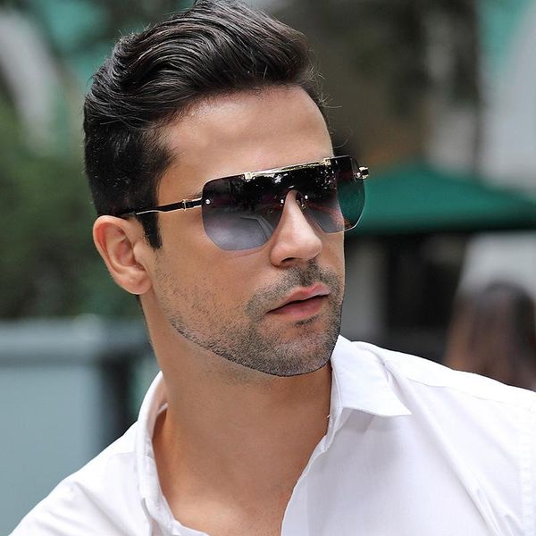sunglasses 2021 oversized semi-rimless square men fashion one-piece gradient sunglass vintage flat gafas de sol, White;black
sunglasses 2021 oversized semi-rimless square men fashion one-piece gradient sunglass vintage flat gafas de sol, White;black