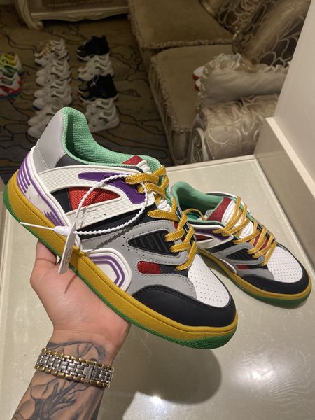 tennis canvas casual shoes luxurys designers womens shoe italy green and red web stripe rubber sole stretch cotton low mens sneakers 0214, Black
tennis canvas casual shoes luxurys designers womens shoe italy green and red web stripe rubber sole stretch cotton low mens sneakers 0214, Black