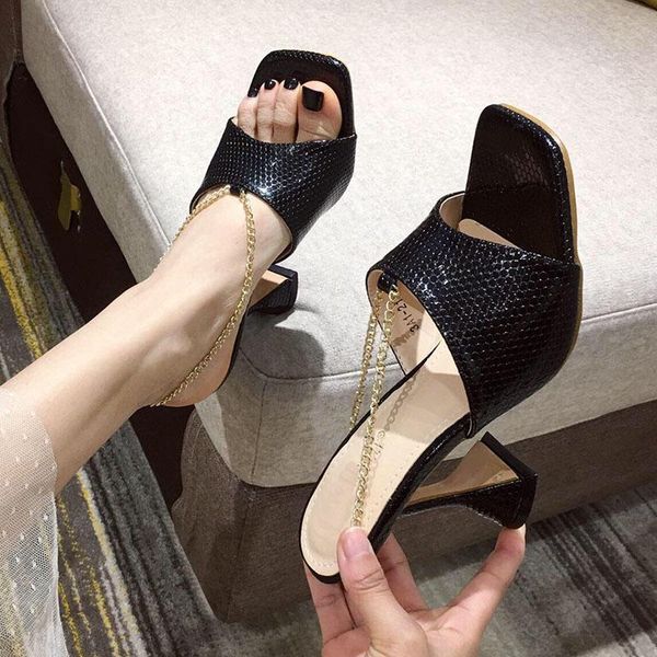 dress shoes 2021 summer vintage square toe slipper sandals women solid gingham high heel women's block ladies woman, Black
dress shoes 2021 summer vintage square toe slipper sandals women solid gingham high heel women's block ladies woman, Black
