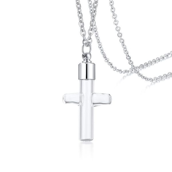 chains 2021 fashion accessories stainless steel and glass material openable cross urn simple style pendant necklace suitable for men, Silver
chains 2021 fashion accessories stainless steel and glass material openable cross urn simple style pendant necklace suitable for men, Silver