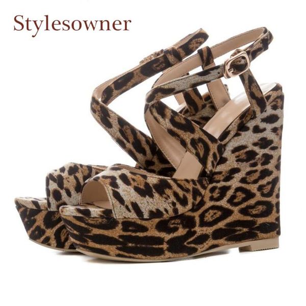 spring summer wedge high heels women sandals print leopard buckle strap fashion platform casual shoes lady, Black
spring summer wedge high heels women sandals print leopard buckle strap fashion platform casual shoes lady, Black